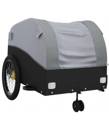 vidaXL Bike Trailer Black and Grey 45 kg Iron