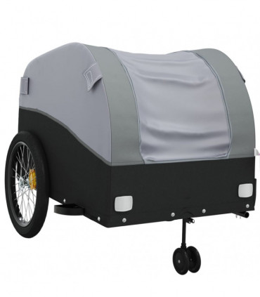 vidaXL Bike Trailer Black and Grey 45 kg Iron