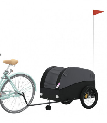vidaXL Bike Trailer Black 45 kg Iron
