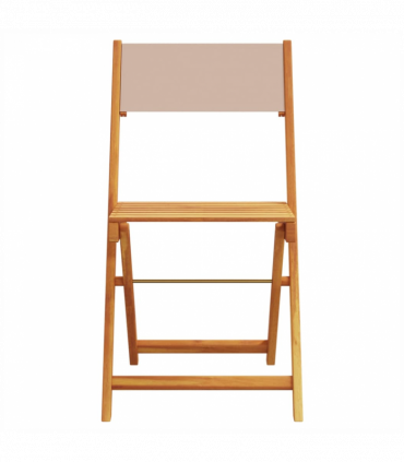 vidaXL 3 Piece Bistro Set Taupe Fabric and Solid Wood