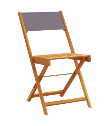 vidaXL 3 Piece Bistro Set Anthracite Fabric and Solid Wood