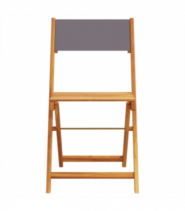 vidaXL 3 Piece Bistro Set Anthracite Fabric and Solid Wood