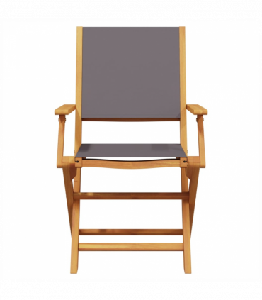 vidaXL 3 Piece Bistro Set Anthracite Fabric and Solid Wood