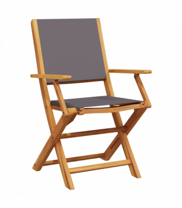 vidaXL 3 Piece Bistro Set Anthracite Fabric and Solid Wood