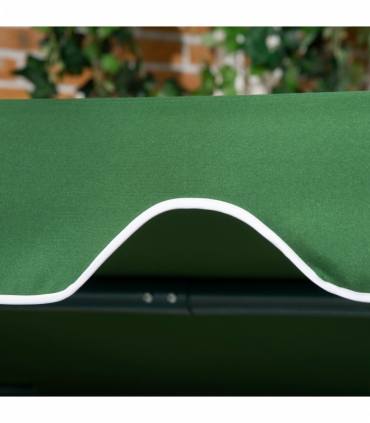 Outdoor 3-person Porch Swing Chair with Adjustable Canopy Green