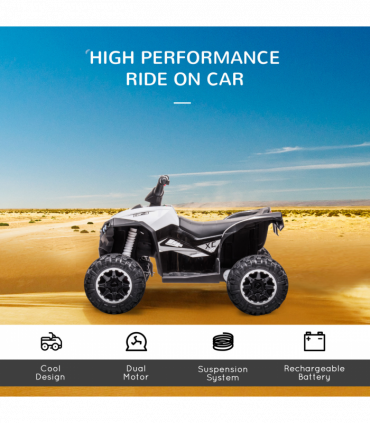 HOMCOM 12V Electric Quad Bikes for Kids Ride On Car ATV Toy for 3-5 Years