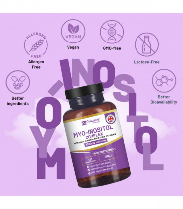 Myo-Inositol Complex 120 Vegan Tablets 7000mg per serving with Black Maca Root
