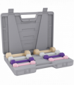 HOMCOM 10kg Dumbbell Weights Set with Carry Case, Pink, Purple, Grey, Brown