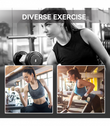 HOMCOM 10kg Dumbbell Weights Set with Carry Case, Pink, Purple, Grey, Brown