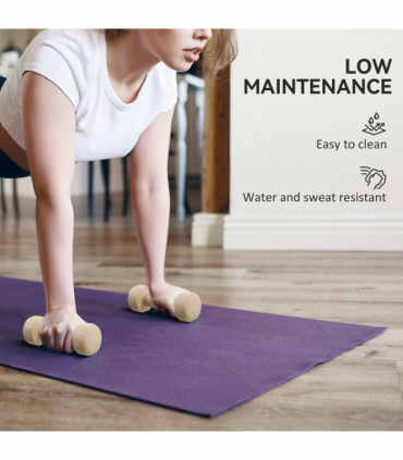 HOMCOM 10kg Dumbbell Weights Set with Carry Case, Pink, Purple, Grey, Brown