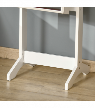 Mirrored Jewellery Cabinet Lockable Jewellery Organiser White