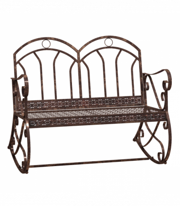 Rocking Chair Swing Bench Loveseat Metal Bronze Garden Outdoor