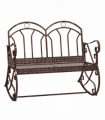 Rocking Chair Swing Bench Loveseat Metal Bronze Garden Outdoor