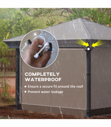 3 x 3 (m) Gazebo Protective Cover, Waterproof Cover for Canopy, Tent