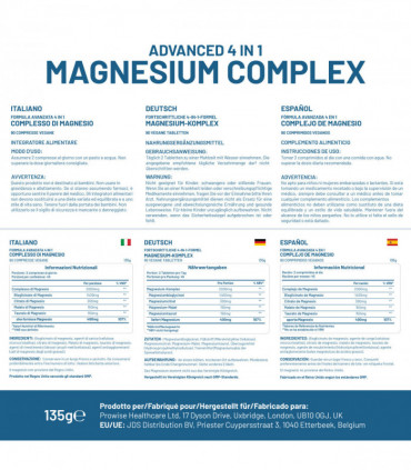 Magnesium Glycinate Complex 4 in 1 - 2000mg per serving | Precise 400mg Elemental Magnesium dose