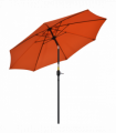 Outsunny 2.6M Patio Umbrella Outdoor Sunshade Canopy w/ Tilt and Crank Orange