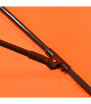 Outsunny 2.6M Patio Umbrella Outdoor Sunshade Canopy w/ Tilt and Crank Orange