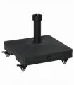 Outsunny 20kg Heavy Duty Garden Parasol Base with Wheels for Patio Deck Black