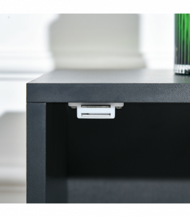 Rolling Storage Cabinet 3-Tier Mobile File Cabinet with Wheels Black