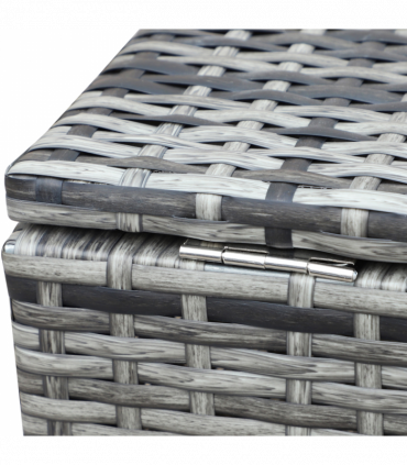 4-Piece PE Rattan Outdoor Garden Furniture Set Mixed Grey