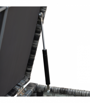 4-Piece PE Rattan Outdoor Garden Furniture Set Mixed Grey