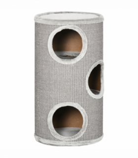 Cat Barrel Kitten Tree Tower for Indoor Cats, Covered with Sisal, Cosy Platform