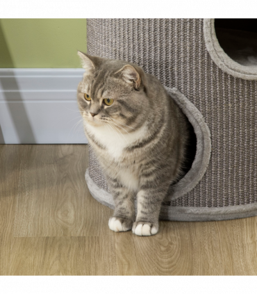 Cat Barrel Kitten Tree Tower for Indoor Cats, Covered with Sisal, Cosy Platform