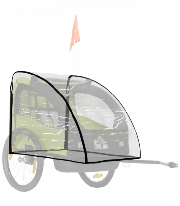 HOMCOM Baby Bike Trailer Cover, Bicycle Trailer Storage Cover Anti Dust Rain