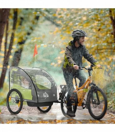 HOMCOM Baby Bike Trailer Cover, Bicycle Trailer Storage Cover Anti Dust Rain