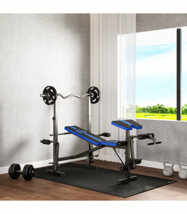 HOMCOM Multi-Function Adjustable Weight Training Bench Gym Fitness Lifting