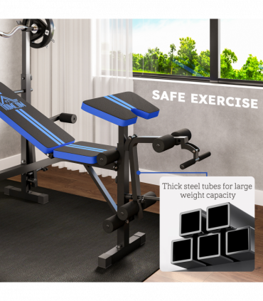 HOMCOM Multi-Function Adjustable Weight Training Bench Gym Fitness Lifting