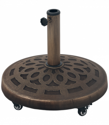 Outsunny 21kg Resin Garden Parasol Base Umbrella Stand with Wheels