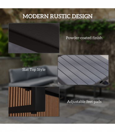 Outsunny 4 PCs Garden Set w/ 5-Level Recline Corner Conversation Sofa Set