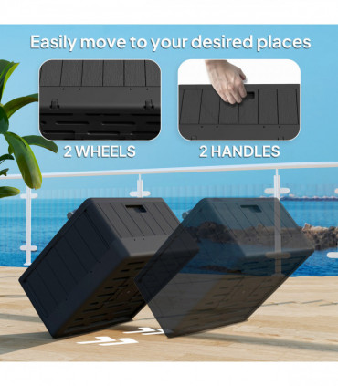 Outsunny Garden Parasol Base, Sand/Water Filled Garden Umbrella Stand, Black