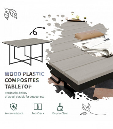 Outsunny Rattan Dining Set, Garden Table & Chair Sets w/ Space-saving Design