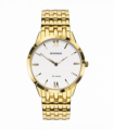 Sekonda Mens Fashion White Dial Gold Plated Bracelet Watch 1610