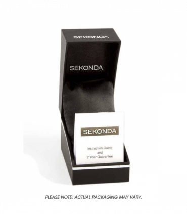 Sekonda Ladies Fashion Party Time Black Rubber Strap Watch - 4402