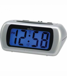 Acctim Auric Large Lcd Alarm Clock Silver 12340