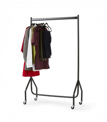 3ft Long x 5ft High Quality Heavy Duty Clothes Rail In Black Metal Construction