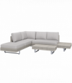 Rattan Wicker Metal Polyester Grey 196cmx69cmx59cm 3pc Sofa Set Lounge Furniture
