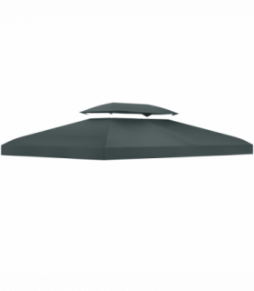 Gazebo Waterproof Cover Charcoal grey 4m x 3m Polyester 180g PA Coating