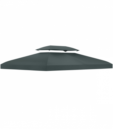 Gazebo Waterproof Cover Charcoal grey 4m x 3m Polyester 180g PA Coating