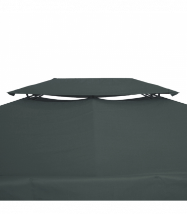 Gazebo Waterproof Cover Charcoal grey 4m x 3m Polyester 180g PA Coating
