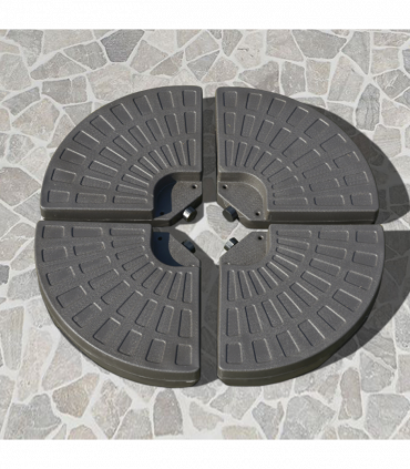 4PCs Cantilever Offset Patio Umbrella Base Stand,  & Sand Filled, HDPE plastic