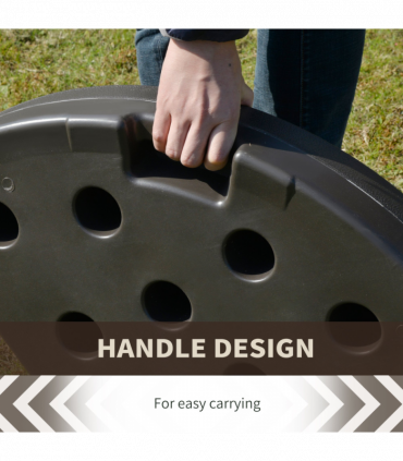 4PCs Cantilever Offset Patio Umbrella Base Stand,  & Sand Filled, HDPE plastic