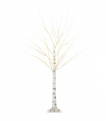 5ft Artificial White Birch Tree Light  96 Warm White Pre-Lit LED Light