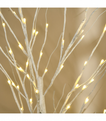 5ft Artificial White Birch Tree Light  96 Warm White Pre-Lit LED Light