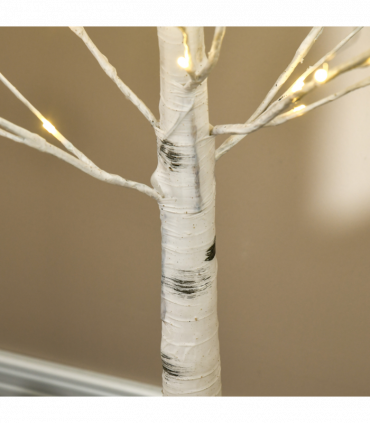 5ft Artificial White Birch Tree Light  96 Warm White Pre-Lit LED Light