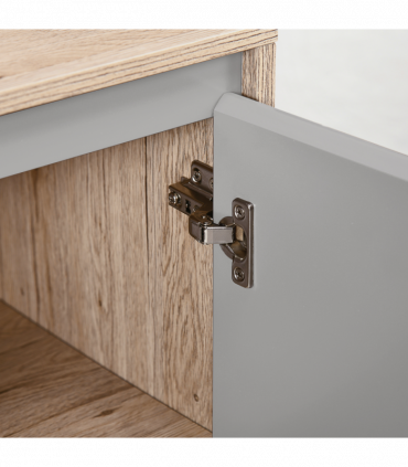 60x60cm Under-Sink Storage Cabinet w/ Adjustable Shelf 2 Doors Cabinet