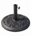 Bronze Tone Decorative Umbrella Base - Rust-Resistant Resin Garden Holder